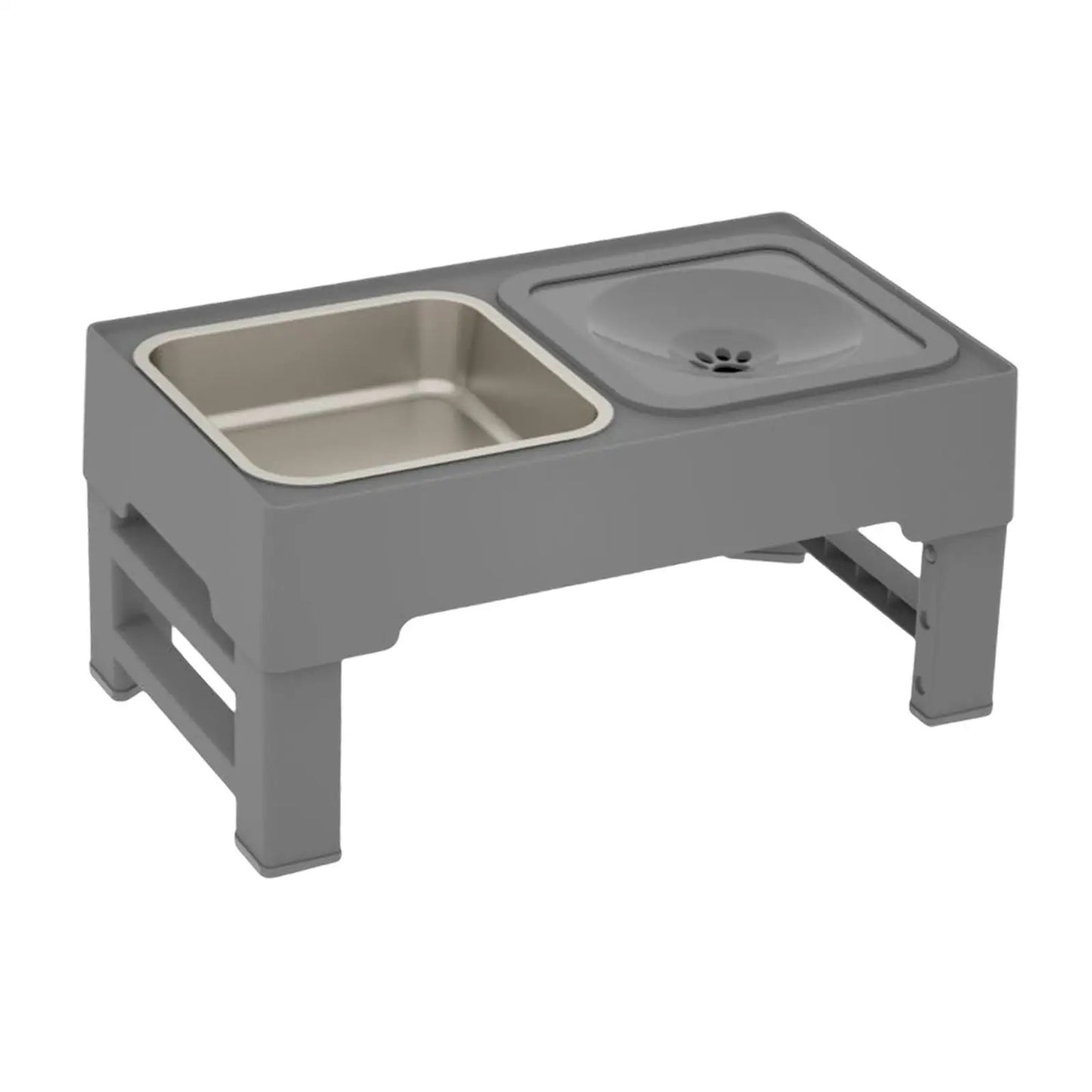 Elevated Feeding Tray with Slow Feeder