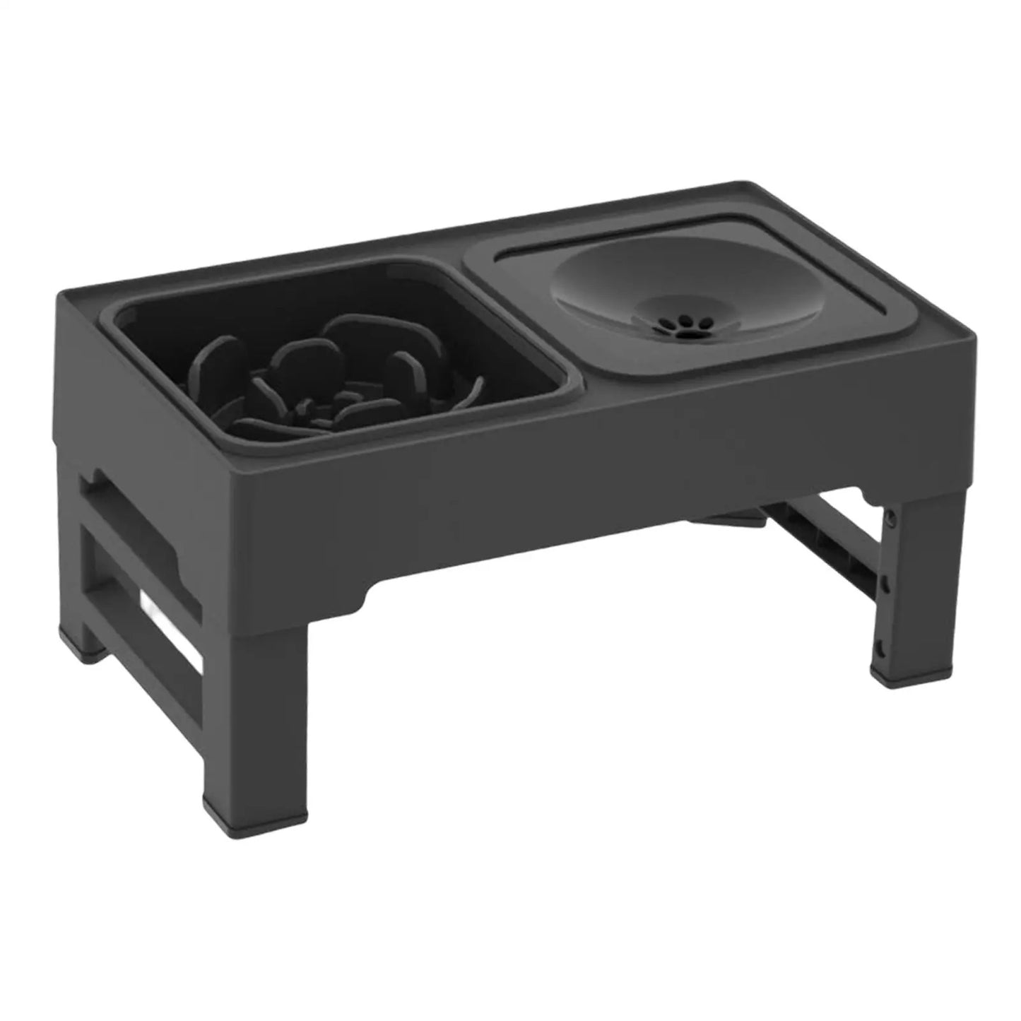 Elevated Feeding Tray with Slow Feeder