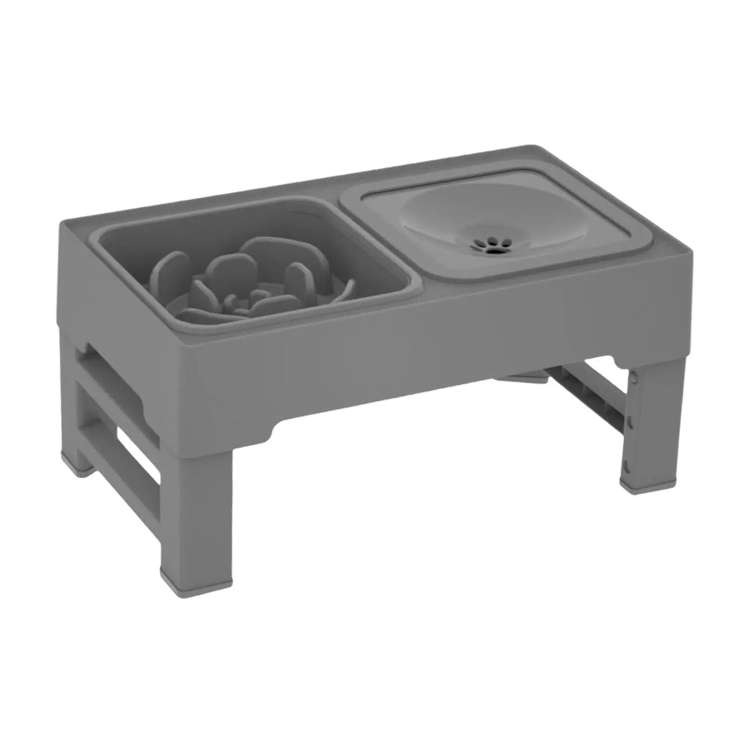 Elevated Feeding Tray with Slow Feeder