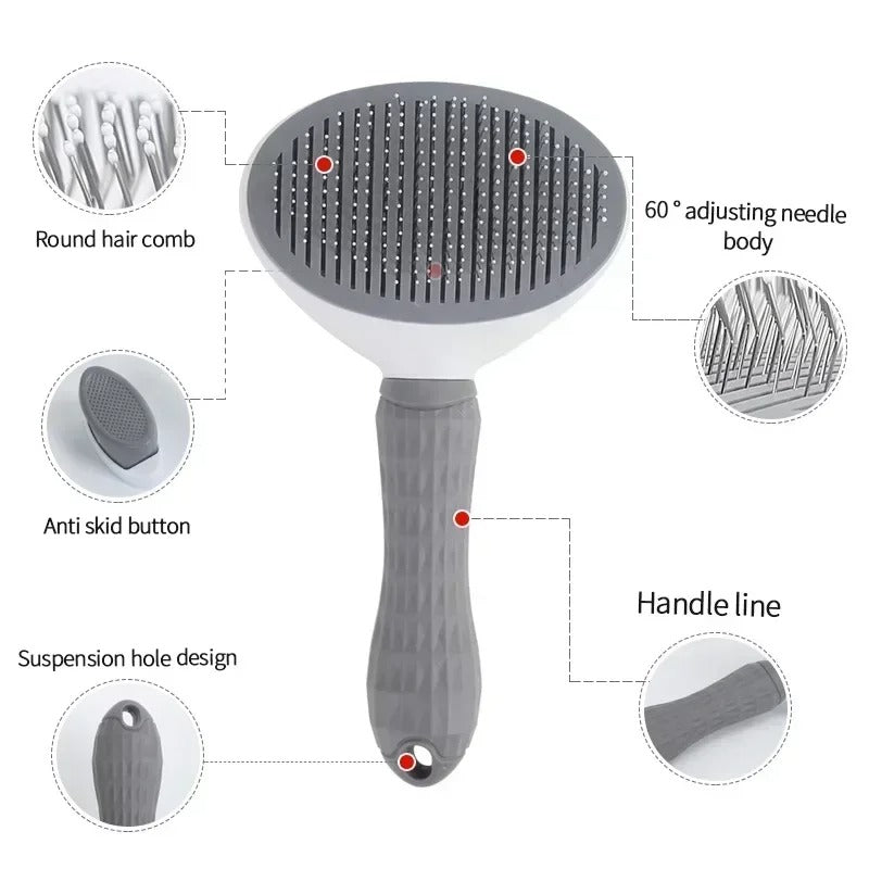 Self-Removing Pet Hair Brush