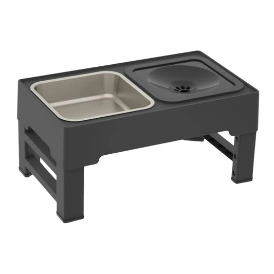 Elevated Feeding Tray with Slow Feeder